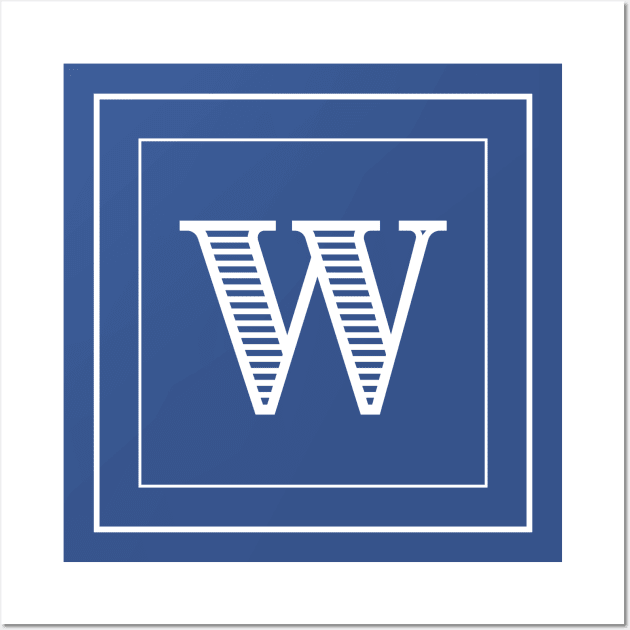 W Monogram Wall Art by PSCSCo